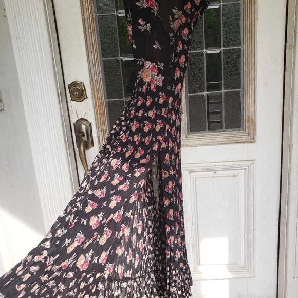 lola p Dresses & Skirts - Vth y2k grunge peasant prairie sheer dress SM